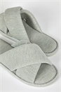 Grey Waffle Crossover Slipper, Image 3 of 4