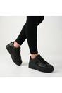 Black iKrush Black Malina Chunky Platform Glitter Detail Trainers, Image 2 of 8