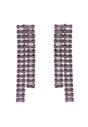 Lilac Diva Asymmetric Dangler Earrings, Image 1 of 5
