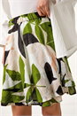 Green Leaf Print Short Skirt, Image 5 of 5