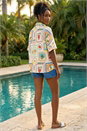 Ivory  Fruit Print Button Through Shirt, Image 3 of 5