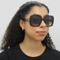 Brown Alexander McQueen Brown Square Tortoise Brown Gradient AM0378S, Image 4 of 4