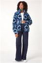 Midnight Nordic Print Funnel Fleece Jacket, Image 2 of 6