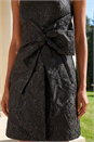 Black Strapless Brocade Bow Dress , Image 4 of 4
