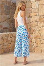 Blue Petite Floral Print Cropped Trouser, Image 3 of 4