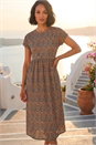 Biscuit Dusk Leopard Print Midi Stretch Dress, Image 3 of 4