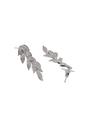 Silver Silver Leafy Cascading Dangle Earrings, Image 3 of 5