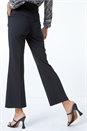 Black Short Bootcut Stretch Trousers, Image 4 of 5