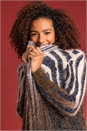 Natural  Zebra Print Fluffy Cardigan, Image 4 of 4
