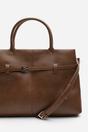 Tan Where's That From Tan Flores Luxury Structured Leather Tote Bag, Image 6 of 8