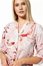 Light Pink Floral Print Roll Sleeve Shirt, Image 1 of 4