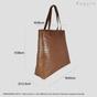 Tan 'FREYA' Semi Structured Unlined Embossed Croc Leather Tote Bag, Image 2 of 2