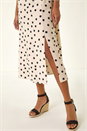 Stone Polka Dot Sweetheart Neck Midi Dress, Image 5 of 5