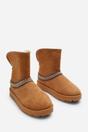 Tan 'Flora'  Flat Slippers Embroidered Trim Detail, Image 7 of 8