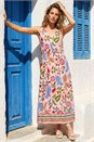PINK Tropical Floral Midi Dress, Image 1 of 4