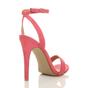 Coral AJVANI Coral High Heel Ankle Strap Barely There Sandals, Image 4 of 6