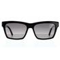 Black Saint Laurent Black Rectangle Unisex Shiny Black Grey Gradient Sunglasses, Image 1 of 4