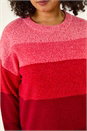 Red Curve Ombre Stripe Knit Jumper, Image 5 of 5