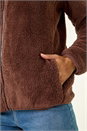 Chocolate Soft Sherpa Fleece Jacket, Image 6 of 6