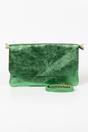 Green Metallic Italian Leather Clutch Bag, Image 2 of 3