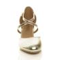 Gold High Heel Crossed Straps Court Shoes, Image 6 of 6