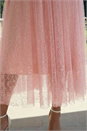 Light Pink Polka Dot Print Elasticated Mesh Skirt, Image 4 of 4