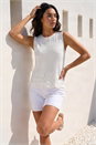 White Pearl Trim Knitted Vest, Image 2 of 4