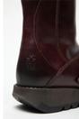 Red Womens Mid-Calf Platform Boots-MES2913, Image 5 of 5