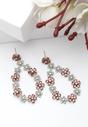 Red Diva Dainty Floral Dangle Earrings, Image 2 of 5