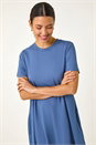 Blue Relaxed T-Shirt Jersey Dress, Image 4 of 5