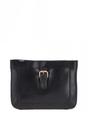 Black Vegetable Tanned Small Real Leather Shoulder Bag, Image 1 of 4