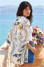 Ivory  Floral Print Collared Blouse, Image 2 of 4