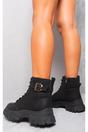 Beige 3694 Beige Clarissa Chunky Lace Up Platform Ankle Boots, Image 6 of 8