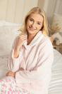 Pink Camille Lingerie Pink Supersoft Button Front Bed Jacket, Image 3 of 5