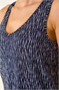 Navy  Abstract Print Cami Stretch Top, Image 5 of 5