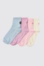Multi 4 Pack Cotton Knit Crew Socks, Image 2 of 3