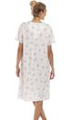 Blue Floral Dot Print Jersey Nightdress, Image 4 of 5