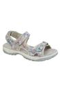 Grey Floral Leather Sports Sandals, Image 1 of 2