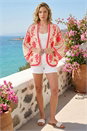 Red Embroidered Knit Cardigan, Image 1 of 4