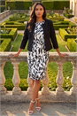 Black Tailored Jacquard Jacket, Image 2 of 4