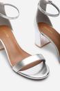 Silver Beacon Ankle Strap Block Heel Sandals, Image 5 of 6