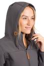 Charcoal Kristen Long Hooded Waterproof Jacket, Image 4 of 8