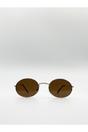 Gold Round Metal Frame Sunglasses, Image 1 of 5