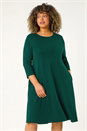 Forest  Curve Pocket Detail Swing Stretch Dress, Image 6 of 7
