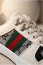 Black Pearl Patterned Panel Lace Up Trainers, Image 3 of 5