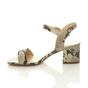 Beige AJVANI Beige Mid Block Heel Strappy Sandals, Image 3 of 6