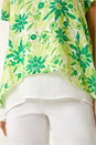 Green Floral Layered Tunic Top, Image 5 of 5