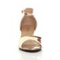 Rose Gold Mid Wedge Heel Ankle Strap Sandals, Image 6 of 6