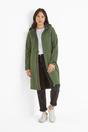 Dark Green Enya Longline Waterproof Softshell Jacket, Image 4 of 6