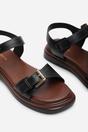 Black Circa Flatform Double Buckle Black Sandal, Image 5 of 6